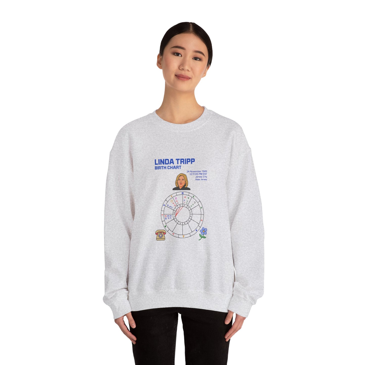 Linda Tripp Birth Chart Sweatshirt