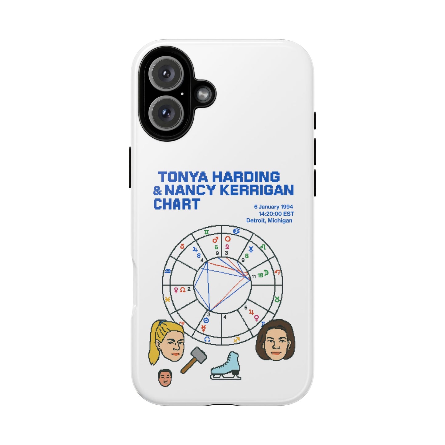 Ice Skating Queens Astrology Birth Chart Phone Case