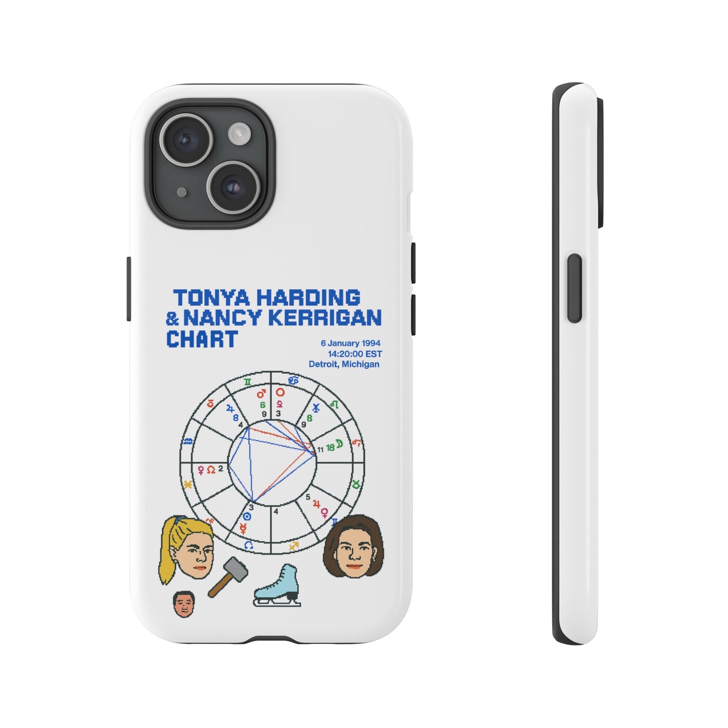 Ice Skating Queens Astrology Birth Chart Phone Case