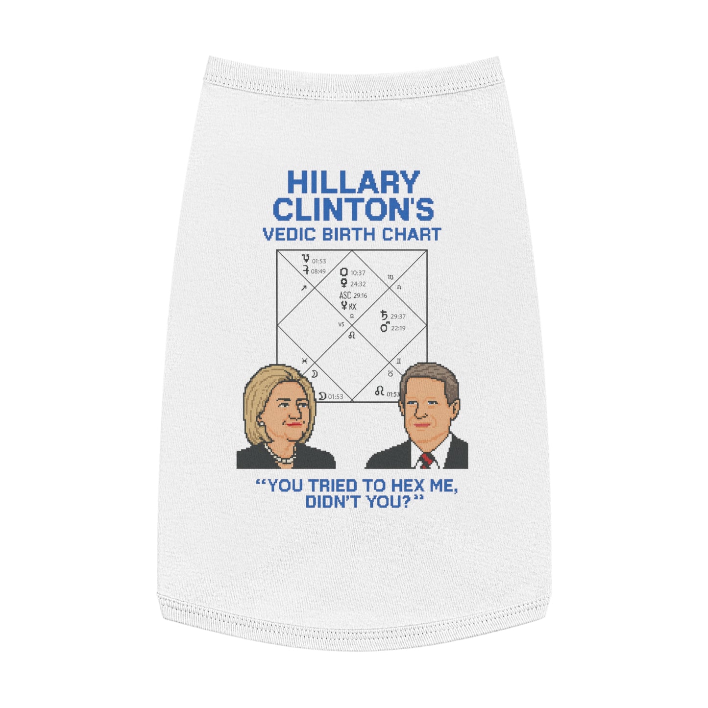 Hillary's Vedic Birth Chart Pet Tank Top