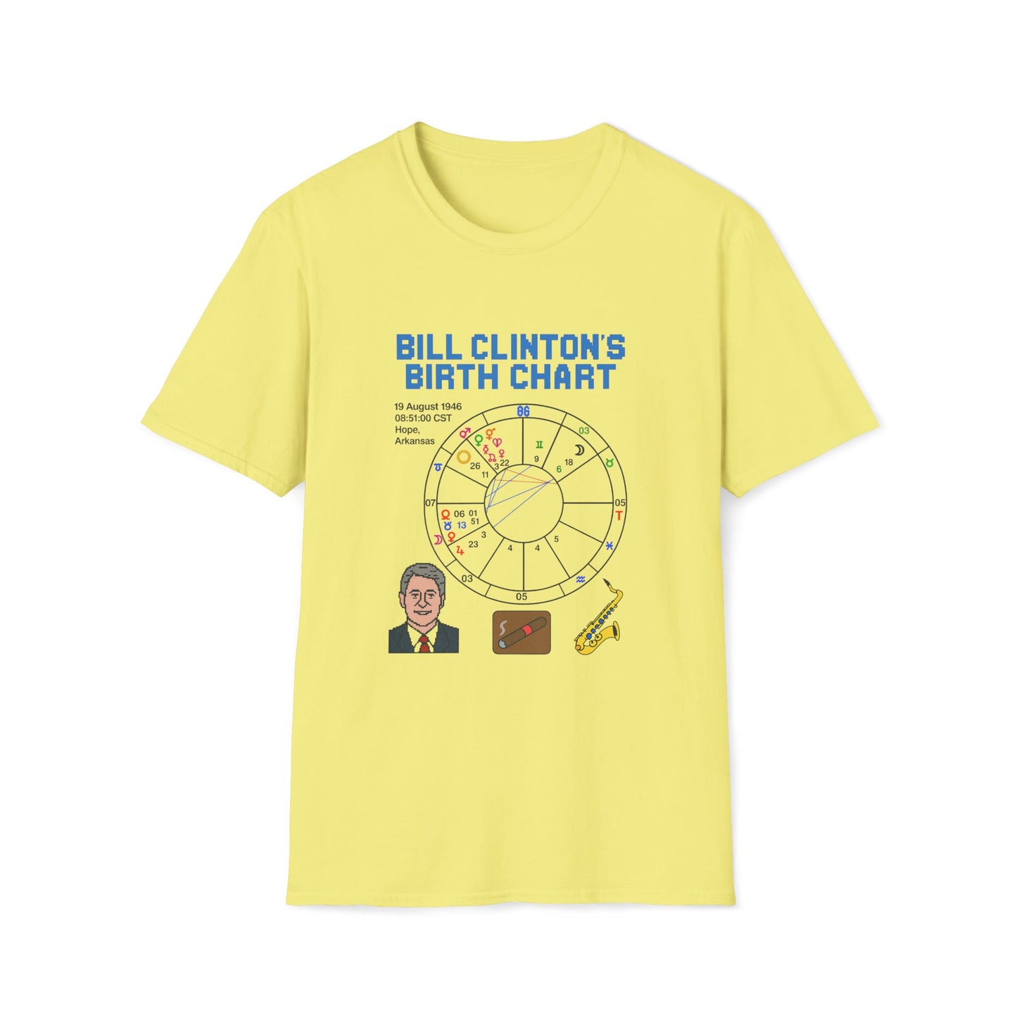 Slick Willy Birth Chart T-Shirt