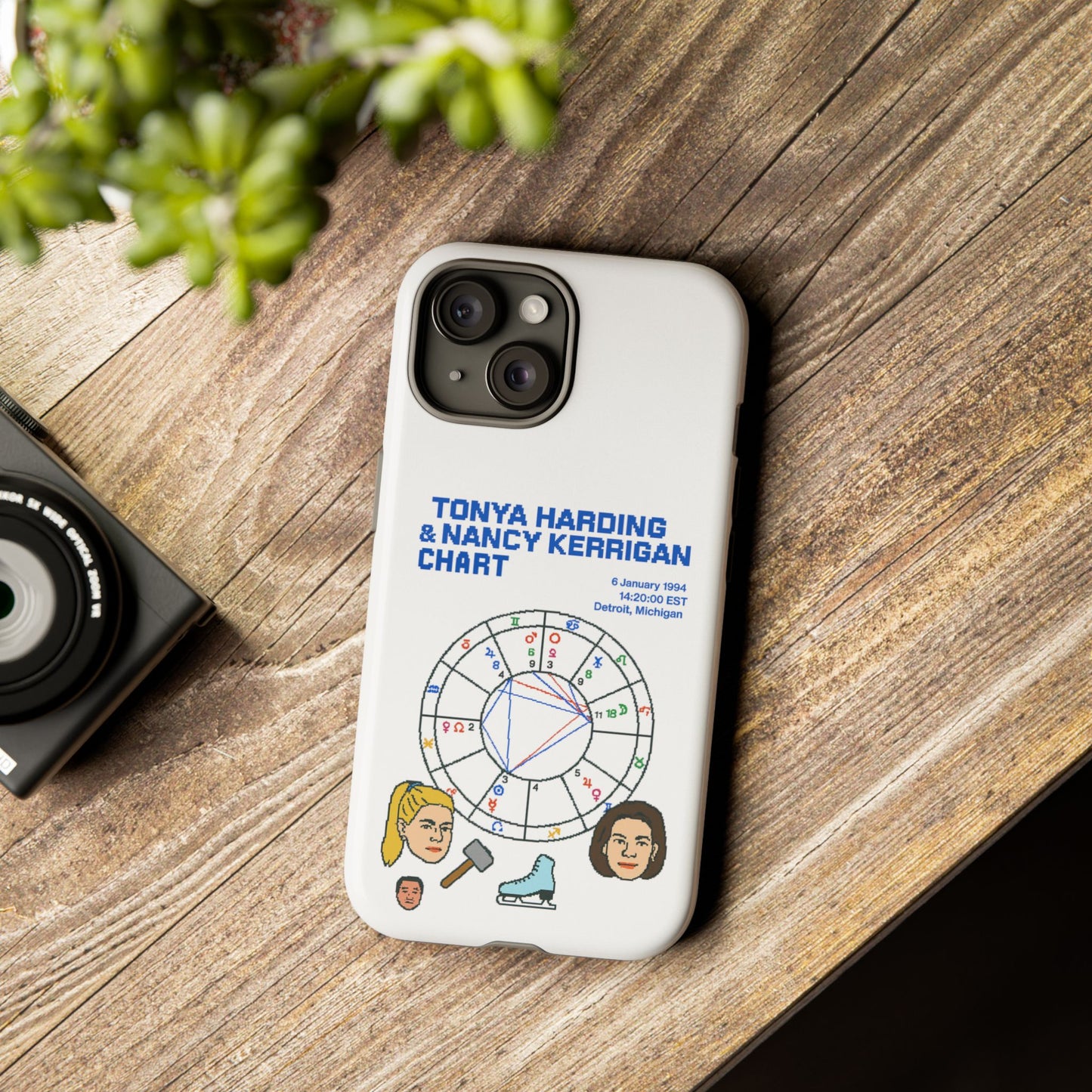Ice Skating Queens Astrology Birth Chart Phone Case
