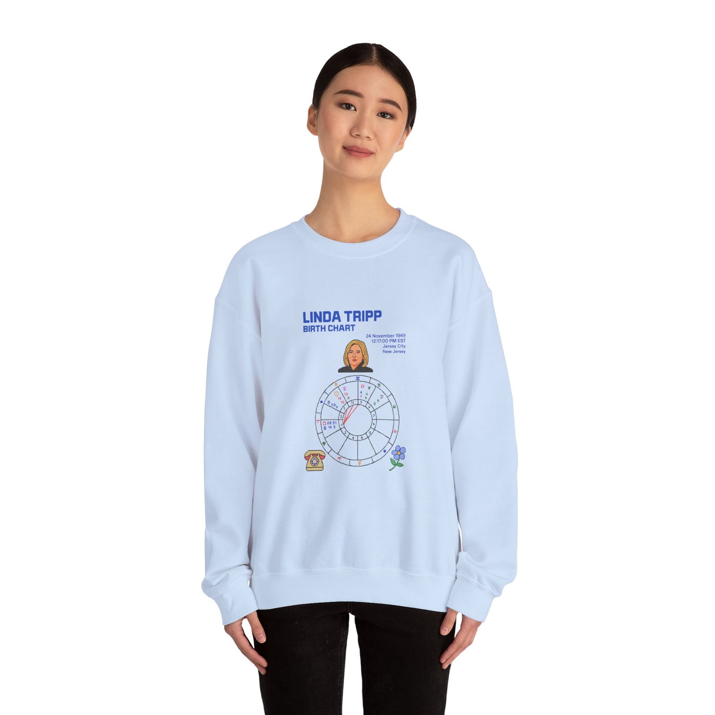 Linda Tripp Birth Chart Sweatshirt