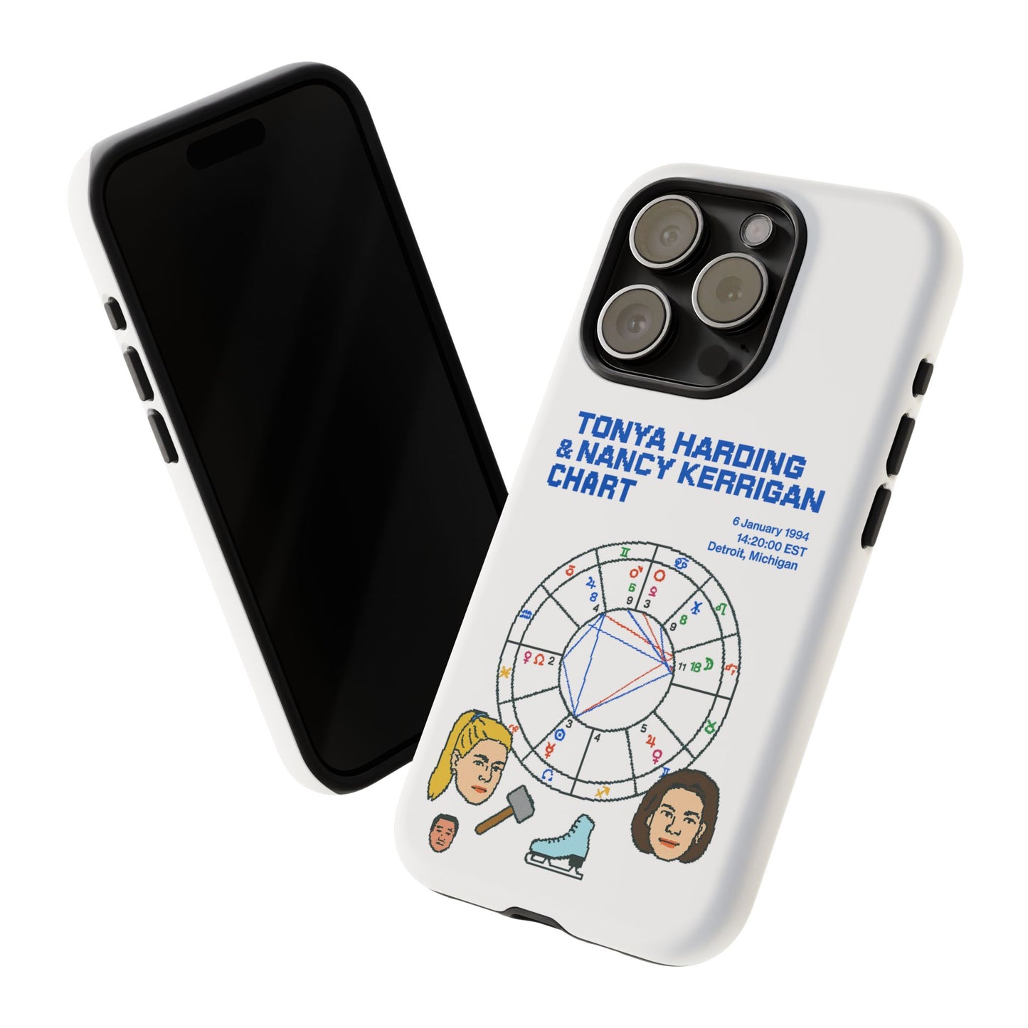 Ice Skating Queens Astrology Birth Chart Phone Case