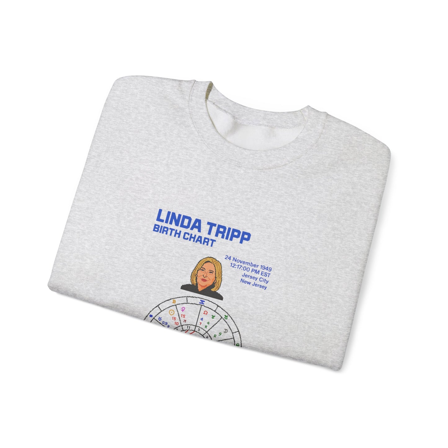 Linda Tripp Birth Chart Sweatshirt