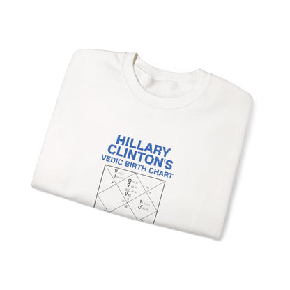 Hillary Clinton's Vedic Birth Chart Sweatshirt, Astrology Sweatshirt