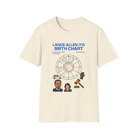 Astrology Birth Chart - Judge Ito Unisex Softstyle T-Shirt (Unisex)