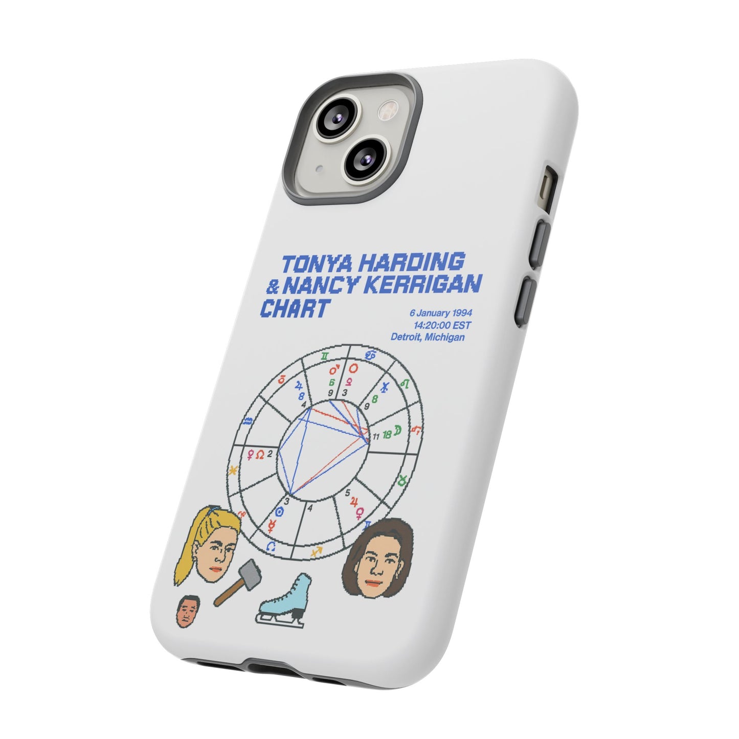 Ice Skating Queens Astrology Birth Chart Phone Case