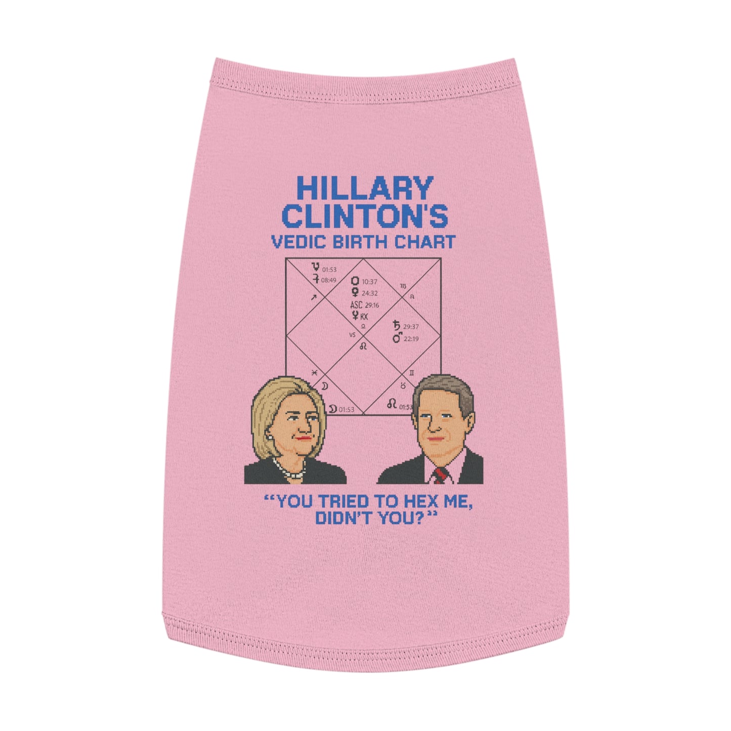 Hillary's Vedic Birth Chart Pet Tank Top