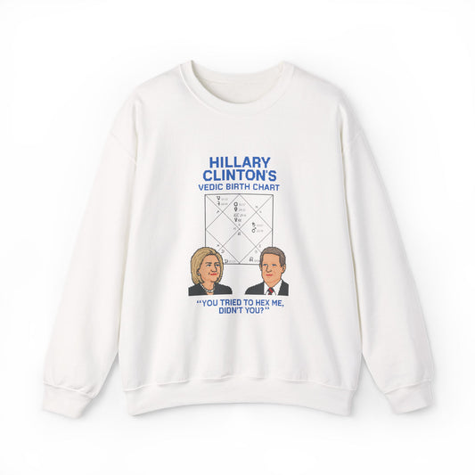 Hillary Clinton's Vedic Birth Chart Sweatshirt, Astrology Sweatshirt