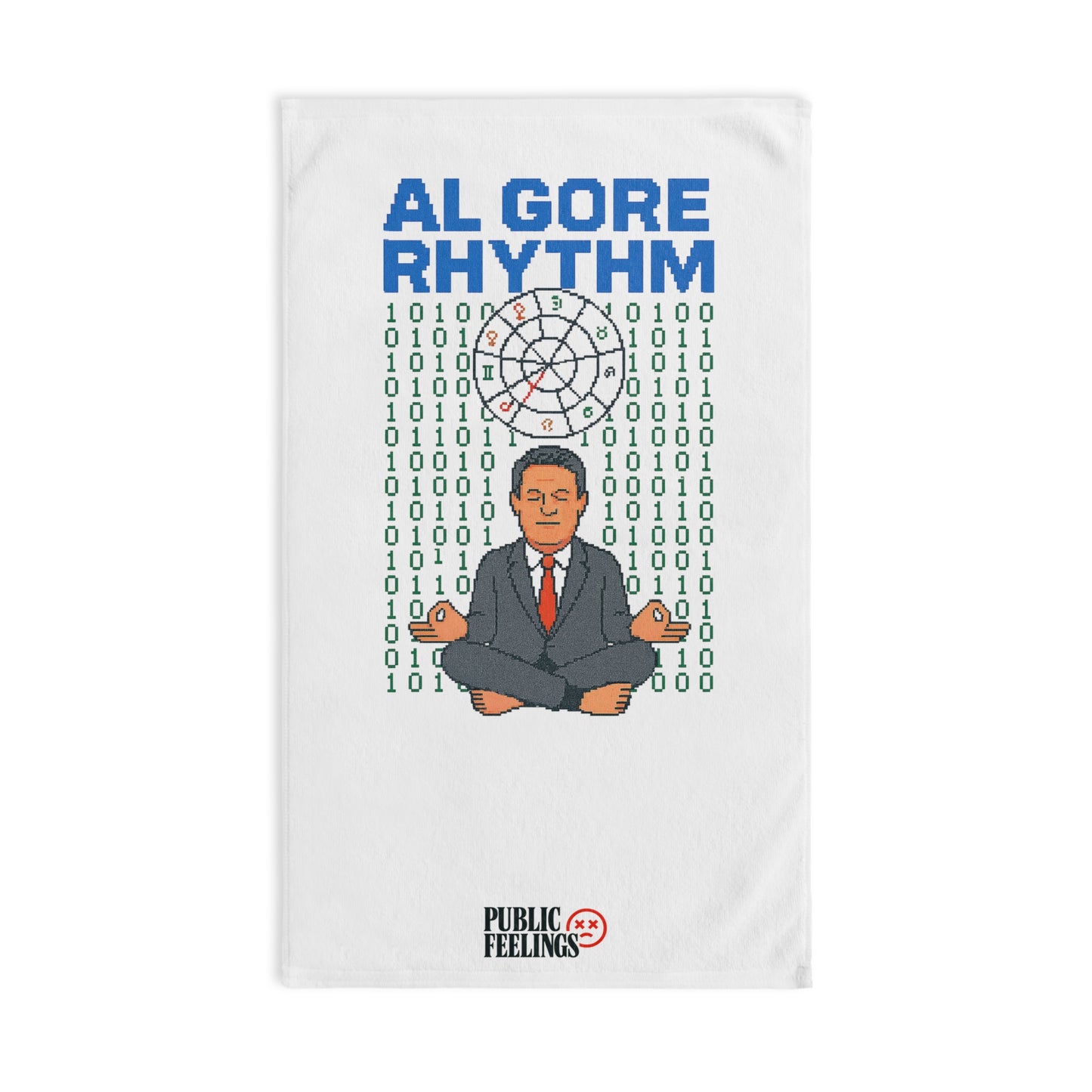 Meditative Hand Towel | Quirky Kitchen Decor, Unique Gift, Eco-Friendly Towel, Home & Office Use, Al Gore Rhythm Design