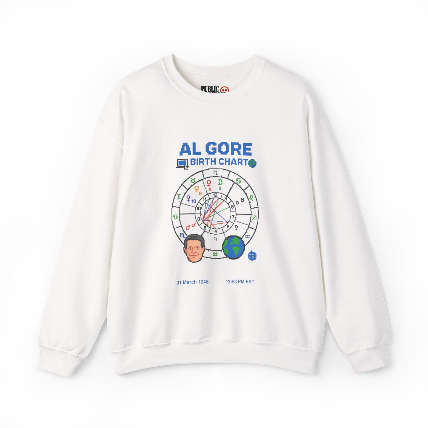 Al Gore Birth Chart Sweatshirt