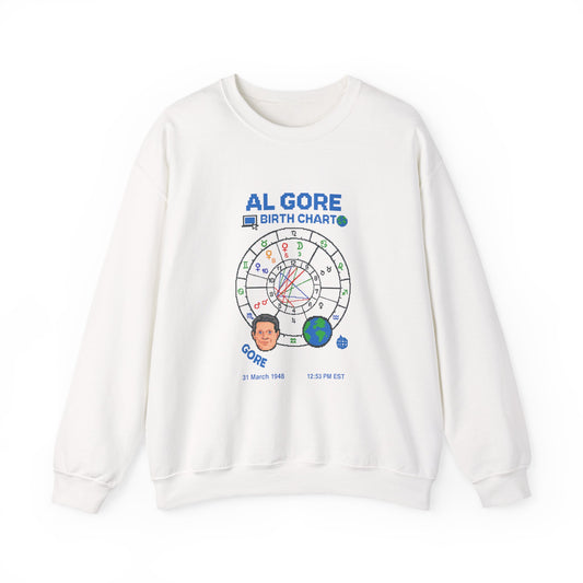 Al Gore Birth Chart Sweatshirt, Astrology Sweatshirt