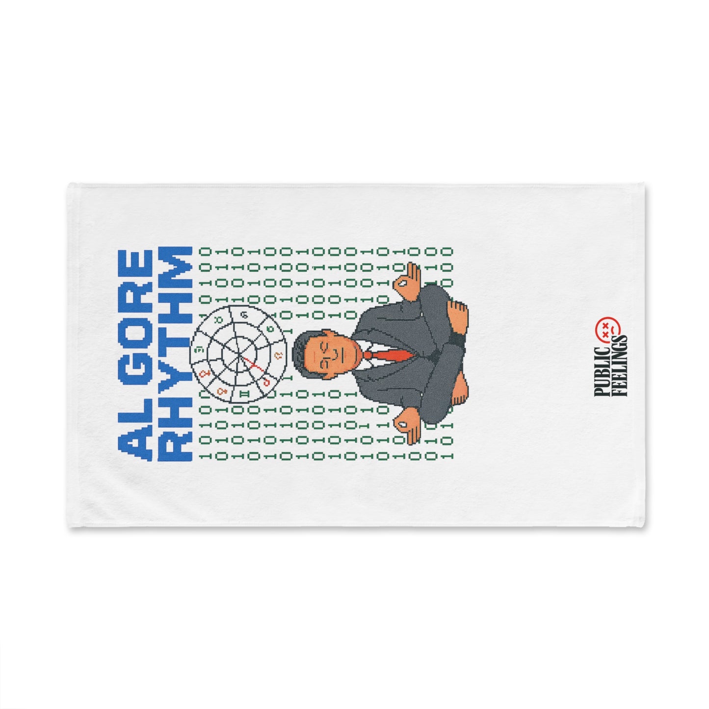 Meditative Hand Towel | Quirky Kitchen Decor, Unique Gift, Eco-Friendly Towel, Home & Office Use, Al Gore Rhythm Design