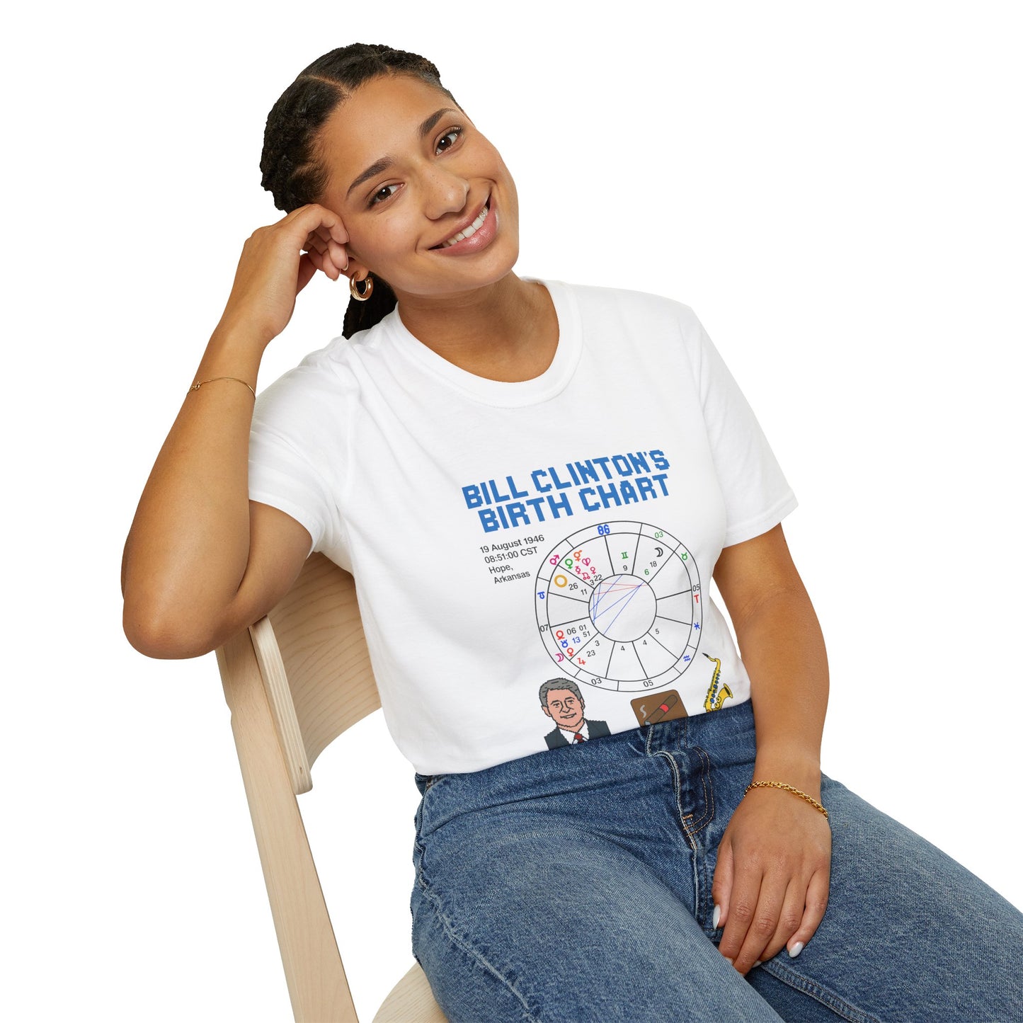Slick Willy Birth Chart T-Shirt