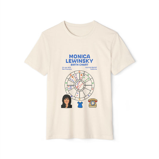 Astrological Unisex T-Shirt - Birth Chart Monica Lewinsky