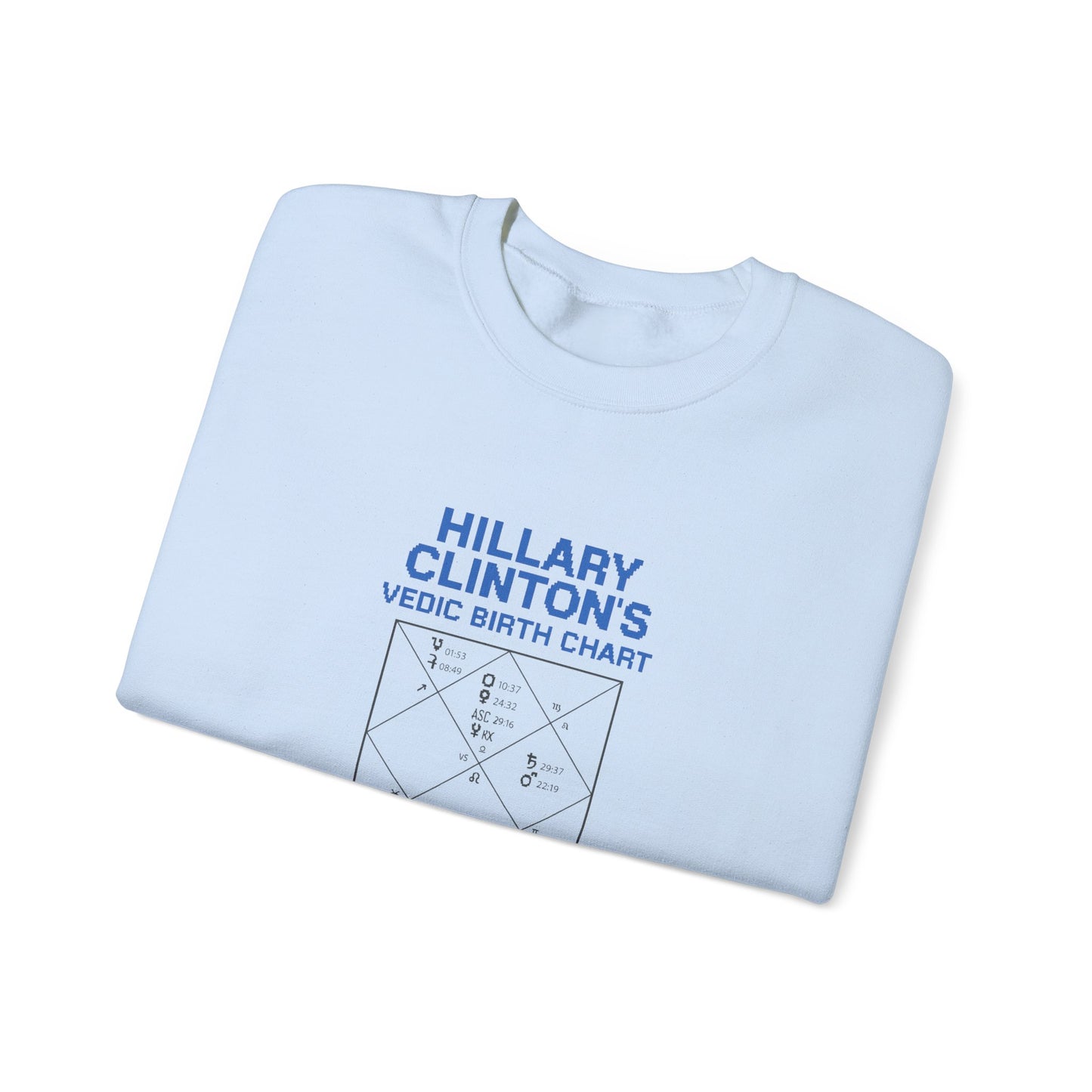 Hillary Clinton's Vedic Birth Chart Sweatshirt, Astrology Sweatshirt