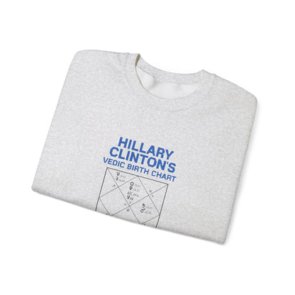 Hillary Clinton's Vedic Birth Chart Sweatshirt, Astrology Sweatshirt