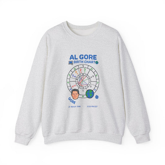 Al Gore Birth Chart Sweatshirt, Astrology Sweatshirt