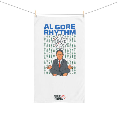 Meditative Hand Towel | Quirky Kitchen Decor, Unique Gift, Eco-Friendly Towel, Home & Office Use, Al Gore Rhythm Design